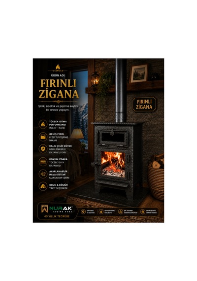 Fırınlı Şömine Soba - Fırınlı Zigana