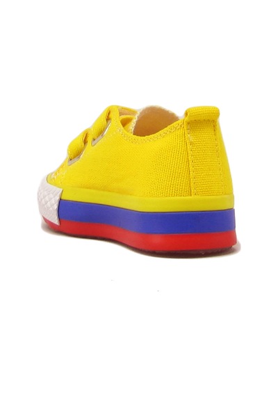 Kanuga Magl1202 Sarı Unısex Çocuk Çift Cırtlı Converse Sari