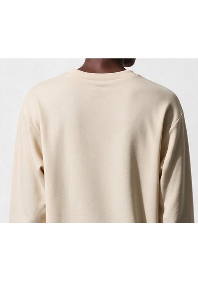 Scl Kadın Bisiklet Yaka Cepli Asimetrik Tasarım Uzun Kollu Sweatshirt Bej