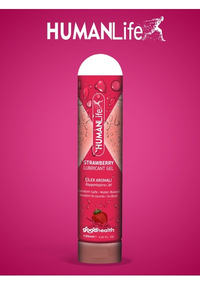 HumanLife Çilek Aromalı Kayganlaştırıcı Jel Lubricant 125 ML