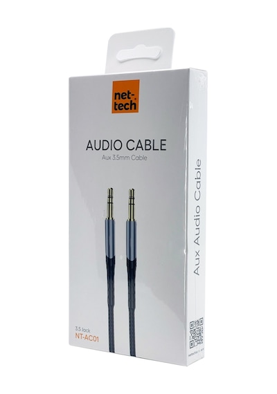 Nettech NT-AC01 İp Örgü 1 M Aux Kablo