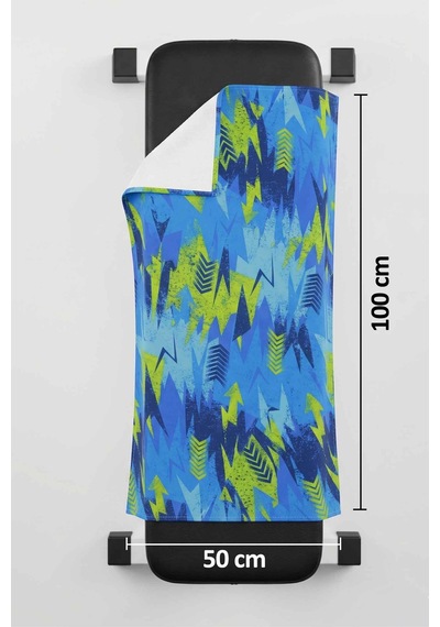 Sports Dijital Baskılı 50x100 Cm Spor Havlusu Sport1 Mavi