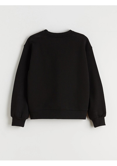 LC Waikiki Lcw Kids Ekru Bisiklet Yaka Çiçekli Kız Çocuk Sweatshirt 2'li Ecru Prınted