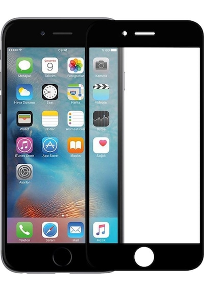 Bi 2,5d Super Glass Apple Uyumlu   iPhone 7 Plus/8 Plus Siyah Ekr