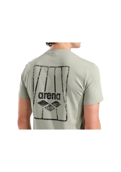 Arena Pocket Back Print Erkek Yeşil Günlük Stil T-shirt 011163660