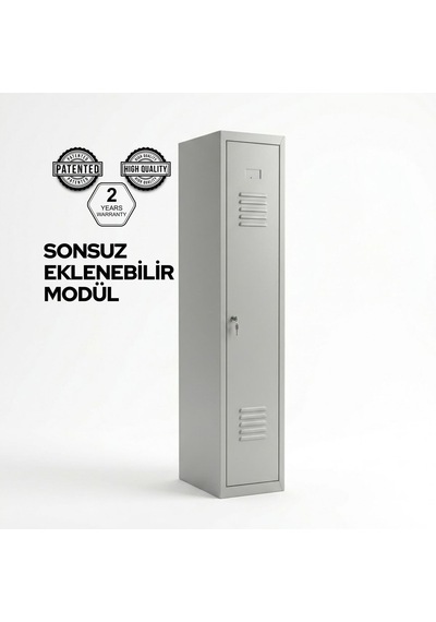 Eklenebilir Modüllü Çok Amaçlı Dolap Gri