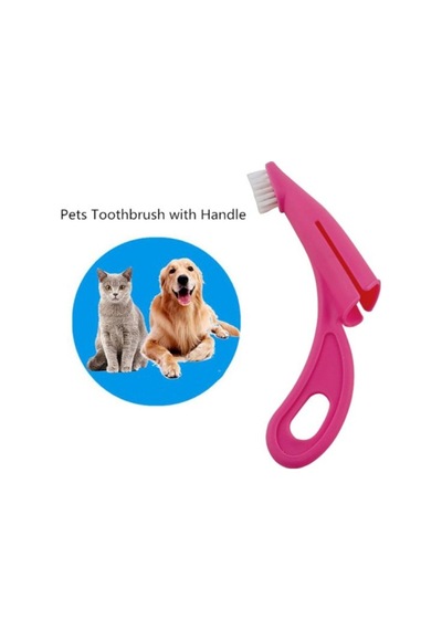 3 Adet Ergonomik Kedi Köpek Diş Fırçası Yumuşak Uç