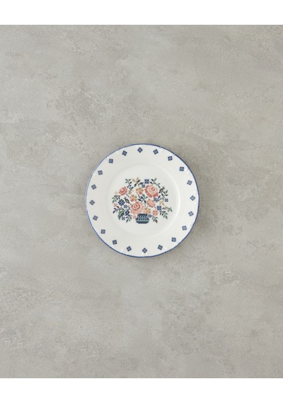 Pixel Porselen Pasta Tabağı 4'lü Renkli Renkli