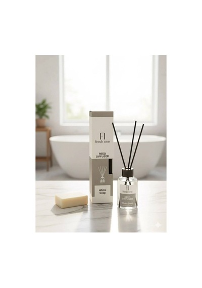 Beyaz Sabun White Soap Çubuklu Oda Kokusu 110 Ml Kalıcı Ferah Dekoratif Ev Ofis Ortam Kokusu %100 Yayılım Sabun