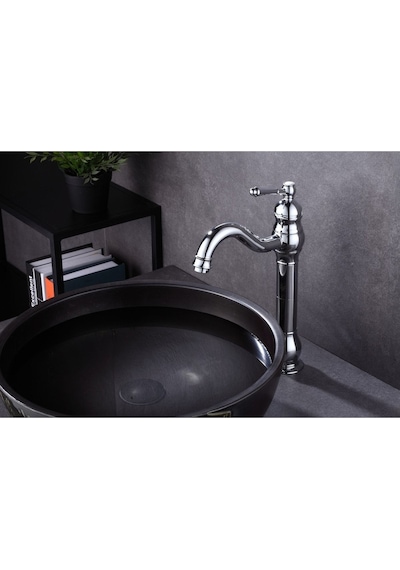 İsaoğlu Yapı Gümüş Çanak Lavabo Bataryası Krom Lavabo Musluğu Polina Çanak Armatür Banyo Bataryası Gümüş