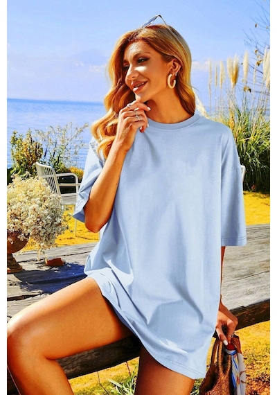 Uyguntarz Unisex Lets Watch The Sunset Tasarım Tshirt Bebe Mavisi