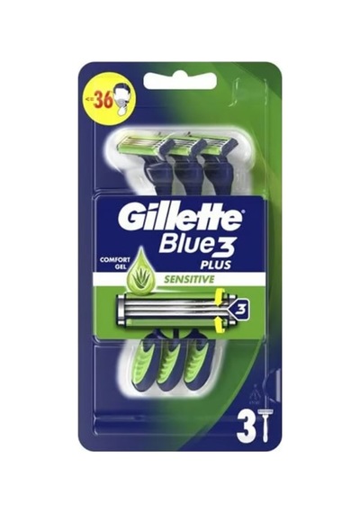 Gillette Blue3 Sensitive Kullan At Tıraş Bıçağı 3'lü 20'li Paket