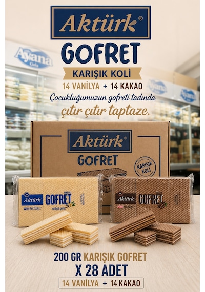 Karışık.gofret 200 Gr X 28 Adet