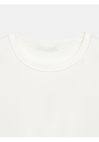 Dilvin 32779 Bisiklet Yaka T-shirt-ekru