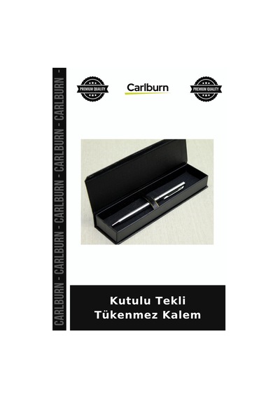 Kutulu Tekli Tükenmez Kalem Kutu Hediyelik Şık Aksesuar Ofis Malzemesi Diğer