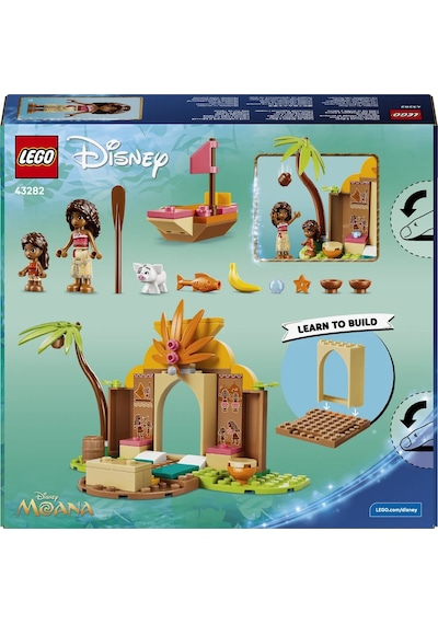 LEGO® ǀ Disney Moana Köy Evi ve Tekne 43282 – 4 Yaş ve Üzeri Çocuklar için 3 Karakter İçeren Oyuncak Yapım Seti (85 Parça)