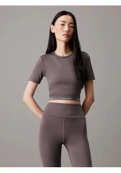 Calvin Klein Wo - Ss T-shirt Cro, Pts Gri Kadın T-shirt