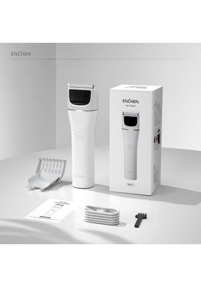 Enchen Boost 2 Beyaz Taşınabilir Şarjlı Saç Kesim Makinesi