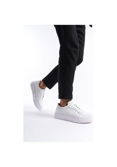 Mubiano Hakiki Deri Erkek Spor Ayakkabı & Sneaker Beyaz -mbkry650-b Beyaz