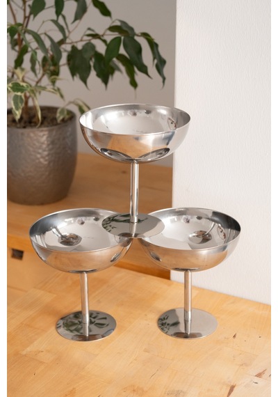 Metal Yüksek Ayaklı 13 Cm Çerez Sunum Kadehi Metal - 686974204