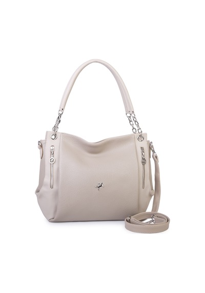 Nas Bag Kadın Büyük Boy Omuz Çantası 45x34x21 Cm Kum Victoria