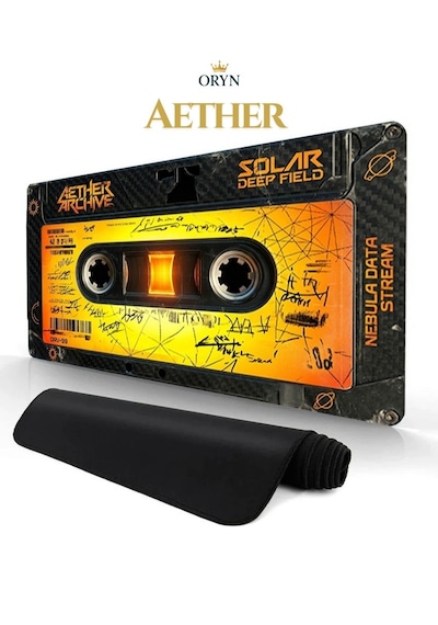 Oryn Cassette / Edition 90x40cm Gaming Mousepad - 3mm Kalınlık Sarı