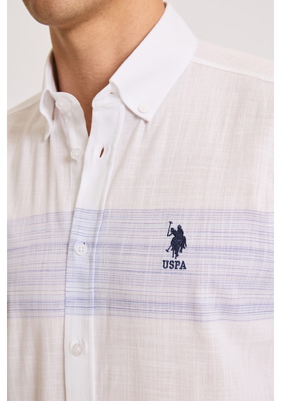 U.s. Polo Assn. Erkek Lila Gömlek Desenli 50324695-vr034