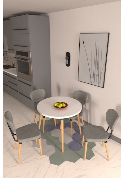 Vilinze Deniz Sandalye Argos Ahşap Mdf Yuvarlak Sabit Mutfak Masası Takımı - 90x90 Cm Sigma Gri Vilinze Deniz Sandalye Argos Ahşap Mdf Yuvarlak Sabit Mutfak Masası Takımı - 90x90 Cm Sigma Gri