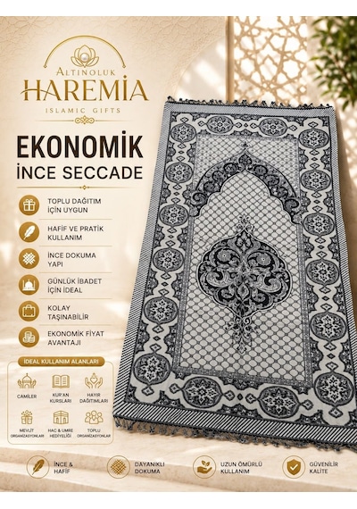 Ekonomik İnce Seccade Hafif Taşınabilir Toplu Dağıtım Namaz Seccadesi Çok Renkli
