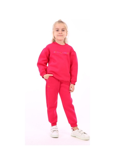 Toontoy Kız Çocuk Oversize Bisiklet Yaka Büzgülü Balon Kollu Baskılı Sweatshirt - 3 İplik Şardonlu Fuşya Toontoy Kız Çocuk Oversize Bisiklet Yaka Büzgülü Balon Kollu Baskılı Sweatshirt - 3 İplik Şardonlu Fuşya