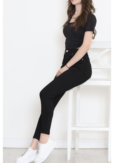 Mokashopin - Dar Paça Kot Pantolon Siyah - 18223.1431. 001
