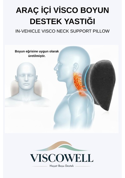 Araç İçi Visco Boyun Destek Yastığı Lacivert