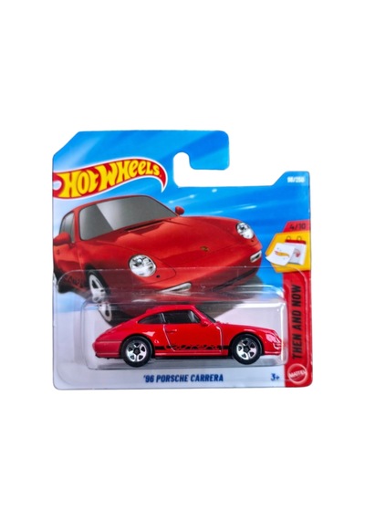 Hot Wheels '96 Porsche Carrera - Hw Then And Now Kırmızı 1/64 Diecast Model Araba Çok Renkli