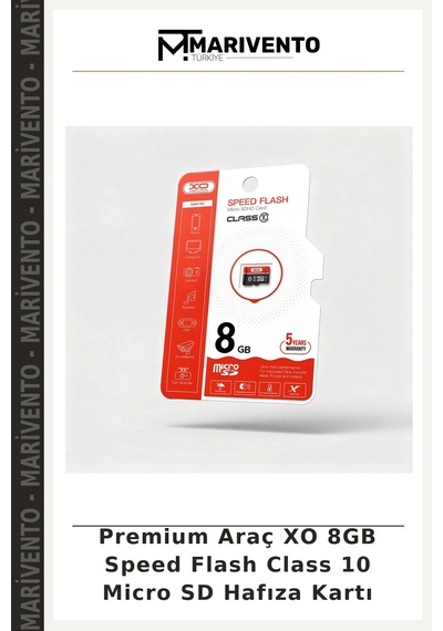 Premium Araç Xo 8gb Speed Flash Class 10 Micro Sd Hafıza Kartı