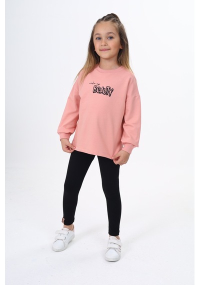 Toontoy Kids Toontoy Kız Çocuk Beauty Baskılı Taytlı Takım Koyu Pudra Toontoy Kids Toontoy Kız Çocuk Beauty Baskılı Taytlı Takım Koyu Pudra
