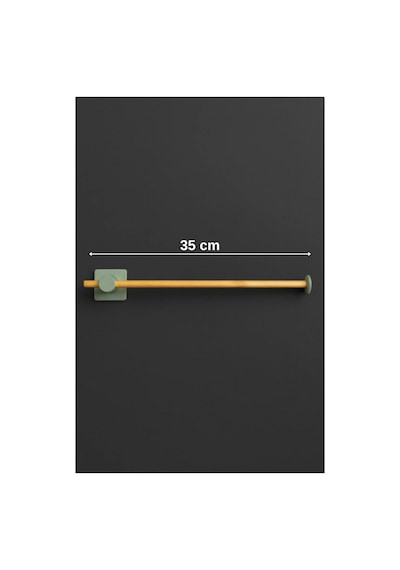 Kendiliğinden Yapışkanlı Bambu Rulo Kağıt Havluluk Tutacağı 35 Cm Yeşil