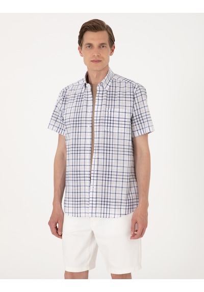 Pierre Cardin Erkek Lacivert Gömlek Kısa Kollu 50303387-vr033 Lacivert