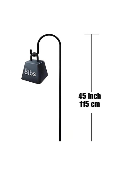 Tr Metal Bahçe Askılığı 115 Cm, Saksı, Fener Ve Solar Lamba Askısı, Siyah