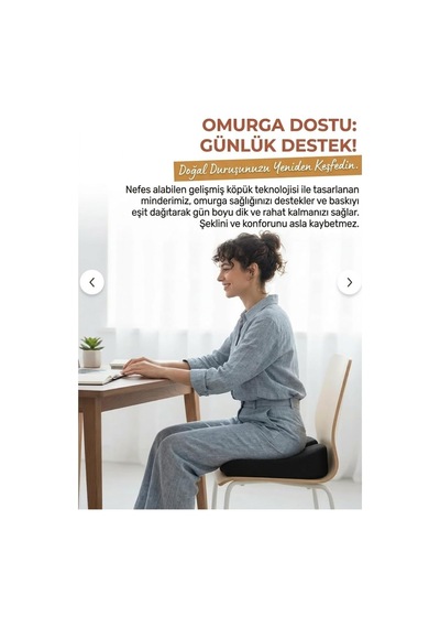 Ortopedik Oturma Minderi Kuyruk Sokumu Ve Uzun Süre Oturma Destek Yastığı Diğer