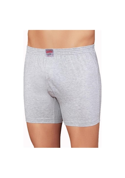 6 Adet Şahinler Erkek Penye Short Boxer Düz Renk Ve Desenli E010 Gri