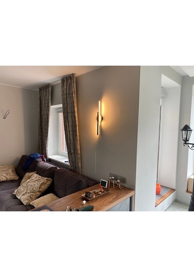 Modern Aplik Çift Yönlü Çubuk Led Siyah Günışığı Lineer Avize Armatür 50cm Çubuk Uzunluğu 50cm