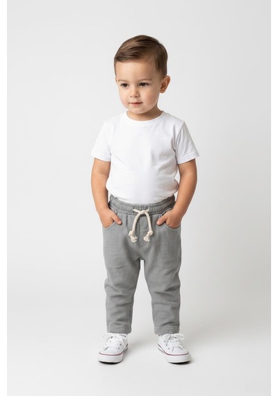 MiaBaby Bebek Müslin Pantolon Taş