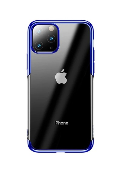 Baseus Glitter Case Apple iPhone Uyumlu iPhone 11 Pro 5.8 Şeffaf Lüx Silikon Kılıf- 5775 Mavi