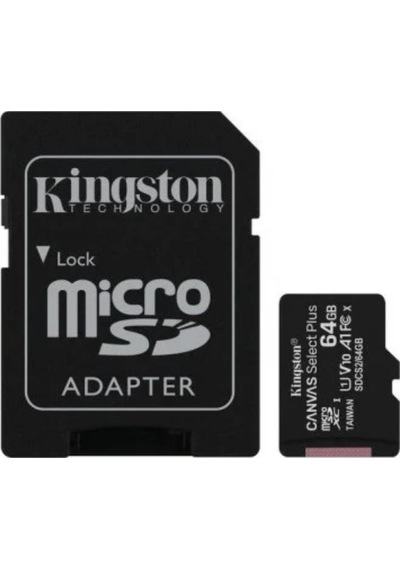 Kingston 64gb Canvas Select Plus Gen3 Micro Sdxc 100mb/s A1 Hafıza Kartı, Sdcs3/64gb