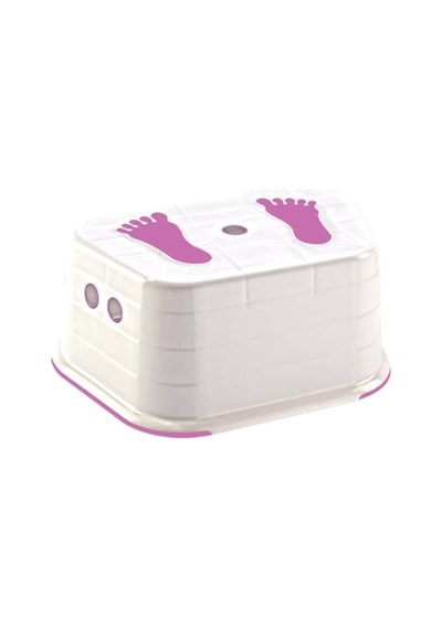 Çocuk Tabure Banyo Yükseltici Basamak Tabure Basamağı Bebek Banyo Pembe