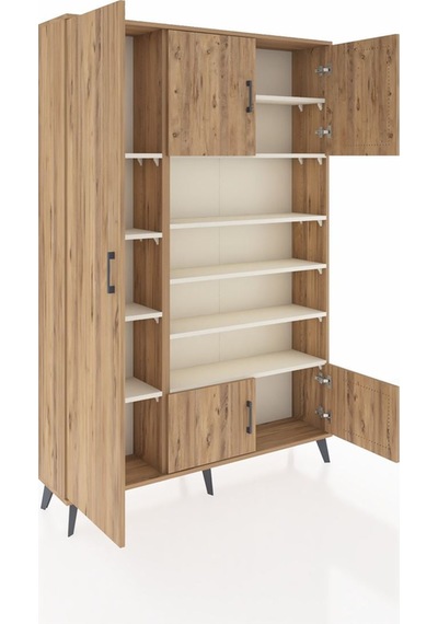 Arges Dolap 10 Raflı 5 Kapaklı 132x30x195 Çam-çam/aytaşı Çam Arges Dolap 10 Raflı 5 Kapaklı 132x30x195 Çam-çam/aytaşı Çam