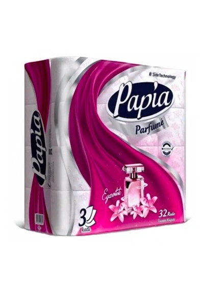 Papia 3 Katlı Egzotik Parfümlü Tuvalet Kağıdı 32 Rulo