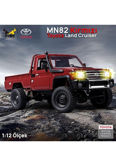 Mn Model Mn82 1/12 Toyota Land Cruiser Lc79 4wd Rc Model Crawler Offroad Uzaktan Kumandalı Araba Truck Rtr Lisanslı Kırmızı+dahili Işık Seti Mn-82 Mnmodel/mn82-red
