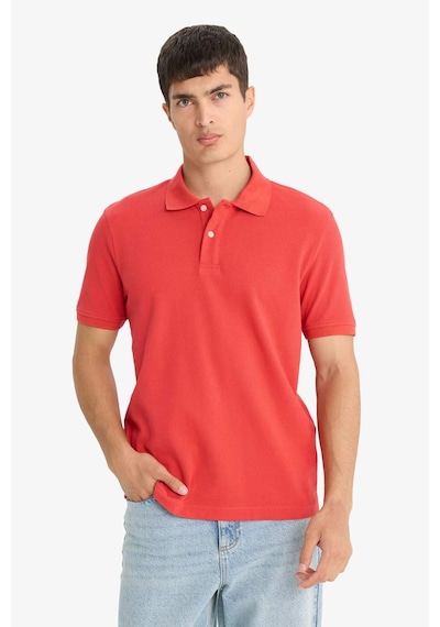 Defacto Regular Fit Polo Yaka Pike Kısa Kollu Tişört E9504ax25smrd28 Kirmizi