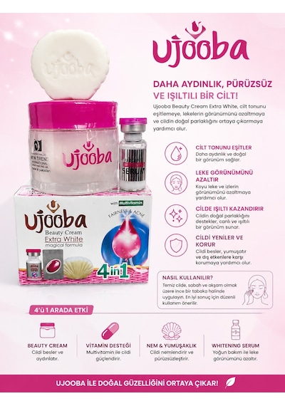Arenist Ujooba Extra White Beauty Cream 4in1 Bakım Seti